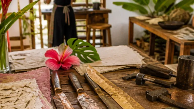En Martinique, Keycia Virapin transforme métaux et végétaux en objets d’art